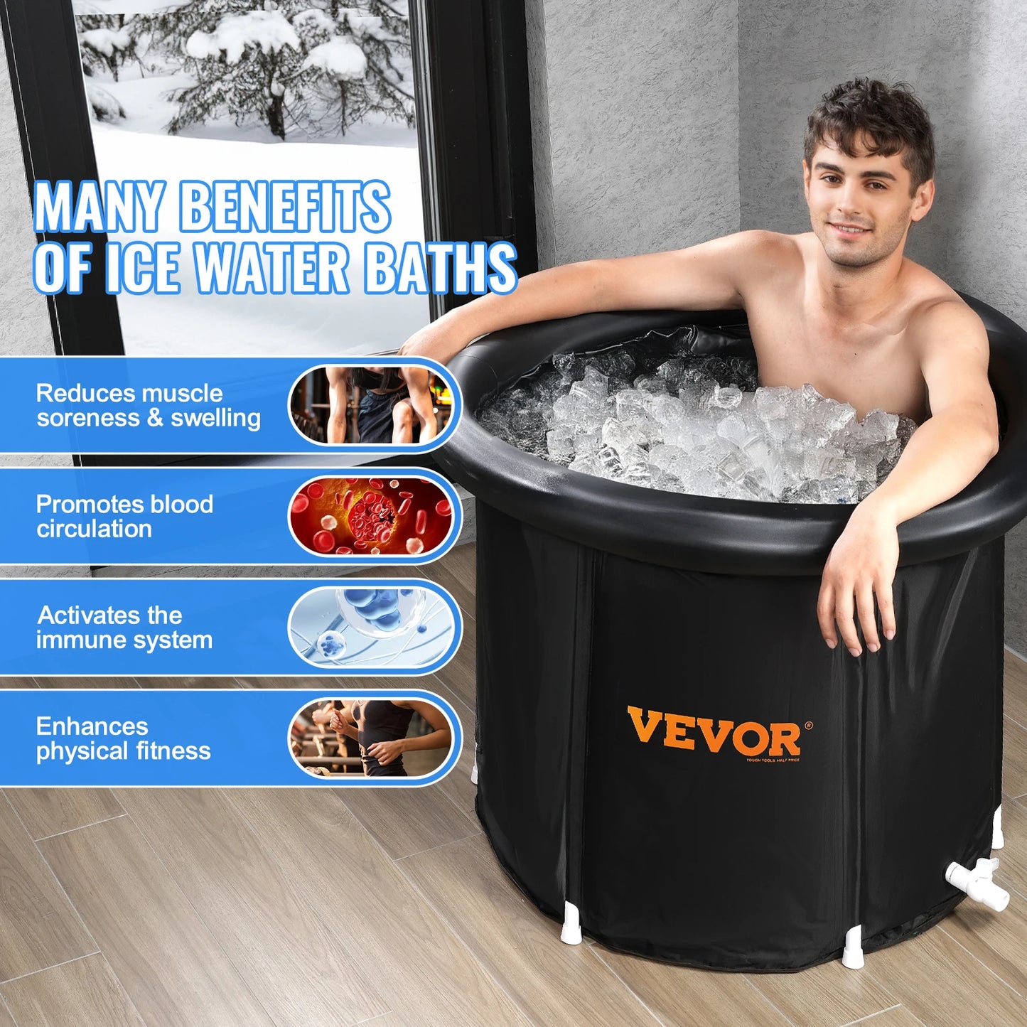 VEVOR Arctic Plunge – Inflatable Cold Therapy Tub for Recovery