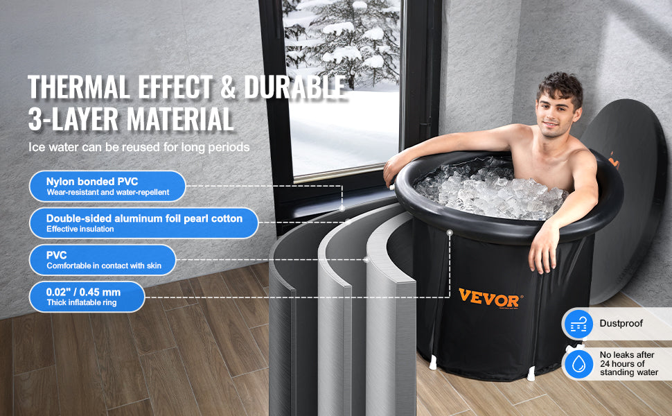 VEVOR Arctic Plunge – Inflatable Cold Therapy Tub for Recovery