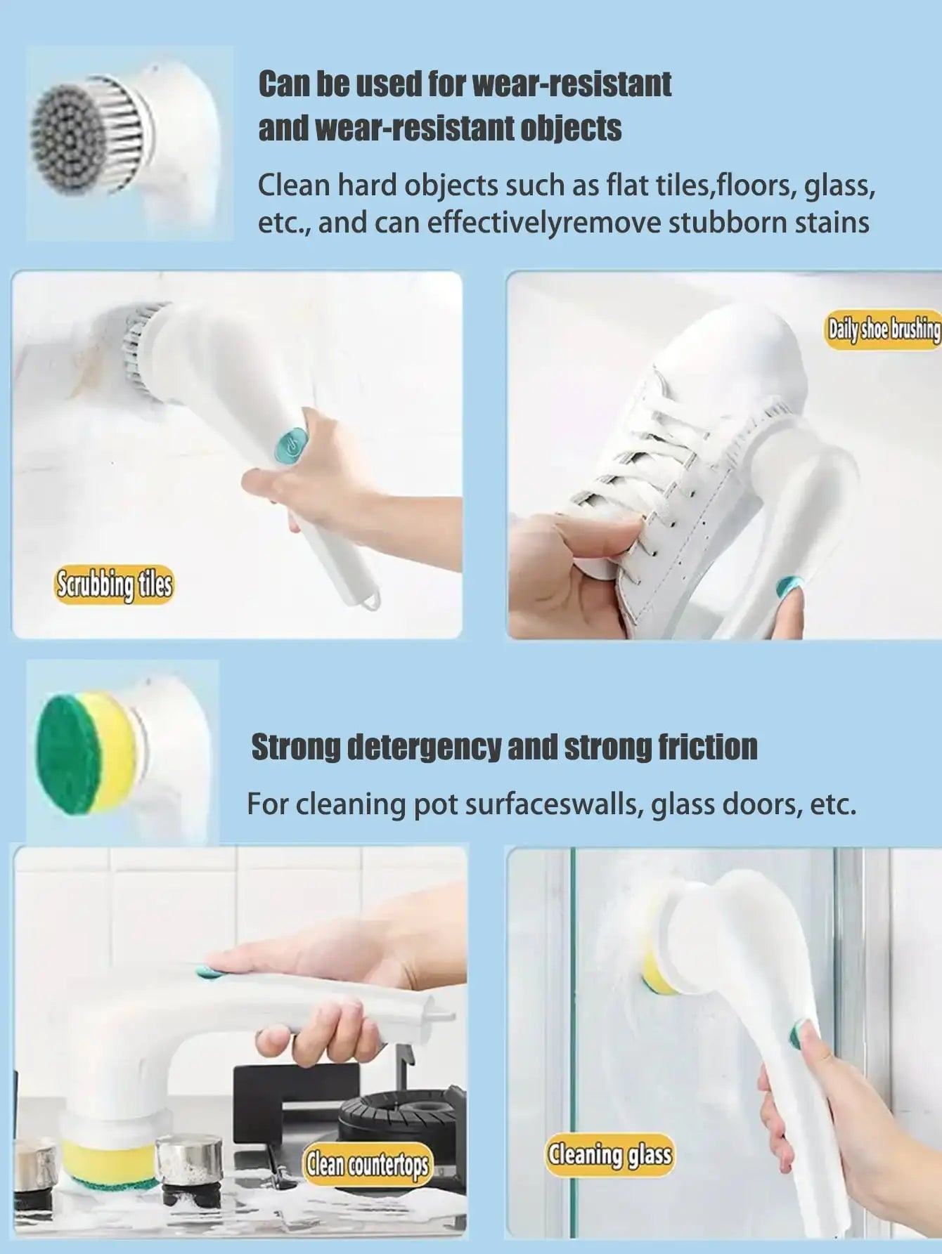 7 in 1 Electric Cleaning Tool Magic Brush Pro – Pure Polly